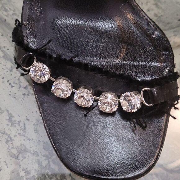 pedro Garcia Sequin & Swarovski Crystal Strapy Heels - Picture 9 of 9